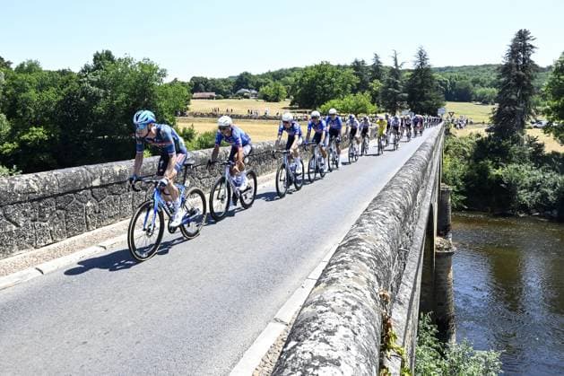 Dutch Pascal Eenkhoorn of Soudal Quick-Step pictured in action during the stage 8 of the 2026 Tour de France cycling race, a stage of 182km from Perigueux to Bergerac, on Saturday 11 July 2026. The 113th edition of the Tour de France starts on Saturday 4 July in Barcelona, Spain, and will finish in Paris, France on the 26th of July. TOMASxSISKxPOOL  x180933710x