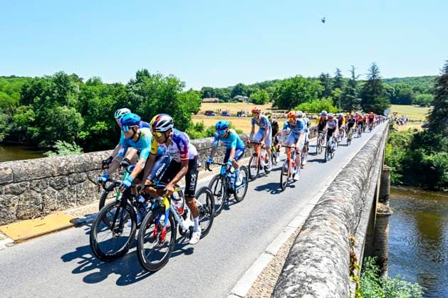 Tour de France 2026 Stage 8 BERGERAC, FRANCE - JULY 11 : Bernal Egan (COL) of Netcompany INEOS in action during stage 8 of the 113rd edition of Tour de France an UCI World Tour 2.UWT cycling road race stage for Men Elite of 182 km with start in Perigueux and finish in Bergerac on July 11, 2026 in Bergerac, France, 11 07 2026 ( Motordriver Kurt Vandenborre - Bergerac France  Copyright: xTomasxSiskx