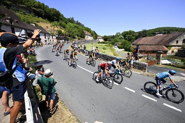 French Baptiste Veistroffer of Lotto Intermarche pictured in action during the stage 8 of the 2026 Tour de France cycling race, a stage of 182km from Perigueux to Bergerac, on Saturday 11 July 2026. The 113th edition of the Tour de France starts on Saturday 4 July in Barcelona, Spain, and will finish in Paris, France on the 26th of July. TOMASxSISKxPOOL  x180934158x