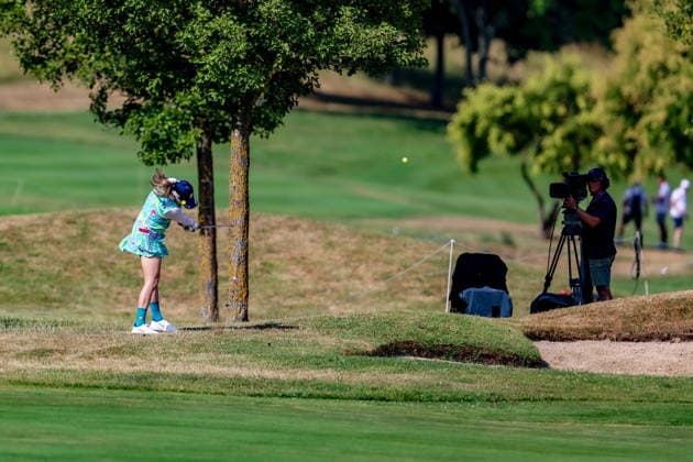 EVIAN-LES-BAINS, FRANCE - 11.07.2026: Shiho Kuwaki (JPN) of The Amundi Evian Championship at the Evian Resort Golf Club on July 11, 2026 in Evian-les-Bains, France.