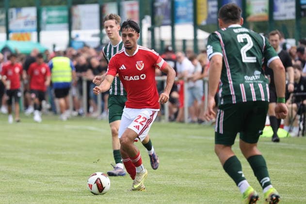 22 Yusuf Wardak (Energie Cottbus) Fussball Testspiel 2026 2027 FC Energie Cottbus - Hallescher FC *** 22 Yusuf Wardak Energie Cottbus Soccer Friendly Match 2026 2027 FC Energie Cottbus Hallescher FC
