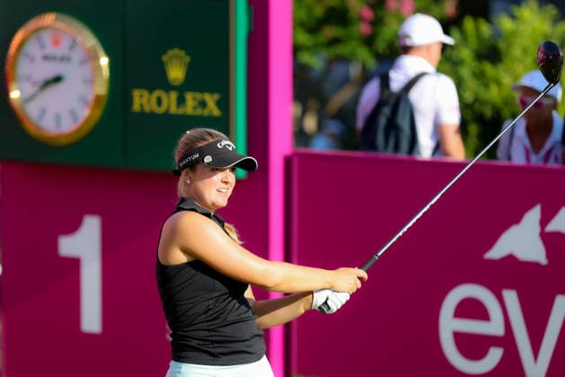 EVIAN-LES-BAINS, FRANCE - 11.07.2026: Kajsa Arwefjall (SWE) of The Amundi Evian Championship at the Evian Resort Golf Club on July 11, 2026 in Evian-les-Bains, France.