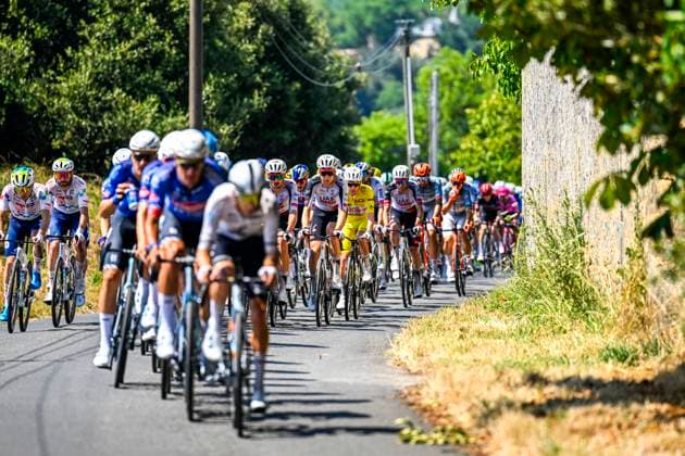 Tour de France 2026 Stage 8 BERGERAC, FRANCE - JULY 11 : Vermeersch Florian (BEL) of UAE Team Emirates XRG, Pogacar Tadej (SLO) of UAE Team Emirates XRG during stage 8 of the 113rd edition of Tour de France an UCI World Tour 2.UWT cycling road race stage for Men Elite of 182 km with start in Perigueux and finish in Bergerac on July 11, 2026 in Bergerac, France, 11 07 2026 ( Motordriver Kurt Vandenborre - Bergerac France  Copyright: xTomasxSiskx