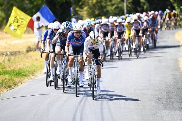 Swiss Silvan Dillier of Alpecin-Premier Tech and New Zealander George Bennett of NSN Cycling Team pictured in action during the stage 8 of the 2026 Tour de France cycling race, a stage of 182km from Perigueux to Bergerac, on Saturday 11 July 2026. The 113th edition of the Tour de France starts on Saturday 4 July in Barcelona, Spain, and will finish in Paris, France on the 26th of July. TOMASxSISKxPOOL  x180936739x