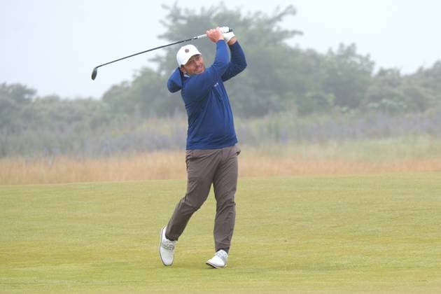 UK: The Genesis Scottish Open at The Renaissance Club, North Berwick, Scotland on 11 July 2026: Pictured: Francesco Molinari (Italy) on the 1st fairway during the third round of the Genesis Scottish Open Championship 2026 North Berwick The Renaissance Club Scotland Scotland Copyright: xAlexxToddx