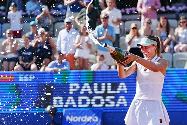 Paula Badosa from Spain wins the women s singles final against Simona Waltert from Switzerland during the Nordea Open tennis tournament in Bastad, Sweden July 11, 2026. BASTAD SWEDEN x9200x *** Paula Badosa of Spain wins the women s singles final against Simona Waltert of Switzerland during the Nordea Open tennis tournament in Bastad, Sweden, on July 11, 2026. BASTAD, SWEDEN x9200x  Copyright: xBjörnxLarssonxRosvall TT TTx NORDEA OPEN TENNIS TOURNAMENT 2026