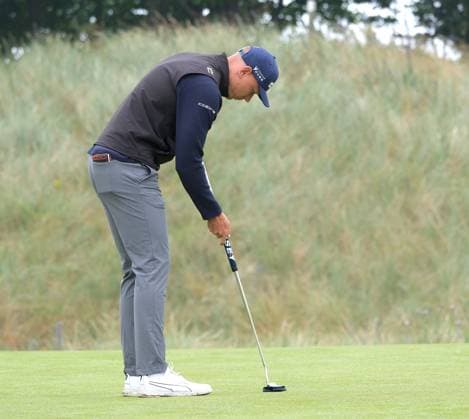 UK: The Genesis Scottish Open at The Renaissance Club, North Berwick, Scotland on 11 July 2026: Pictured: Matti Schmid (Germany) on the 1st green during the third round of the Genesis Scottish Open Championship 2026 North Berwick The Renaissance Club Scotland Scotland Copyright: xAlexxToddx