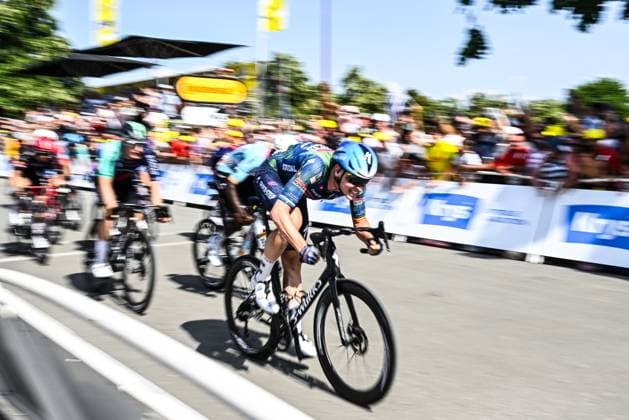 Belgian Tim Merlier of Soudal Quick-Step wins the stage 8 of the 2026 Tour de France cycling race, a stage of 182km from Perigueux to Bergerac, on Saturday 11 July 2026. The 113th edition of the Tour de France starts on Saturday 4 July in Barcelona, Spain, and will finish in Paris, France on the 26th of July. DAVIDxPINTENS  x180942400x