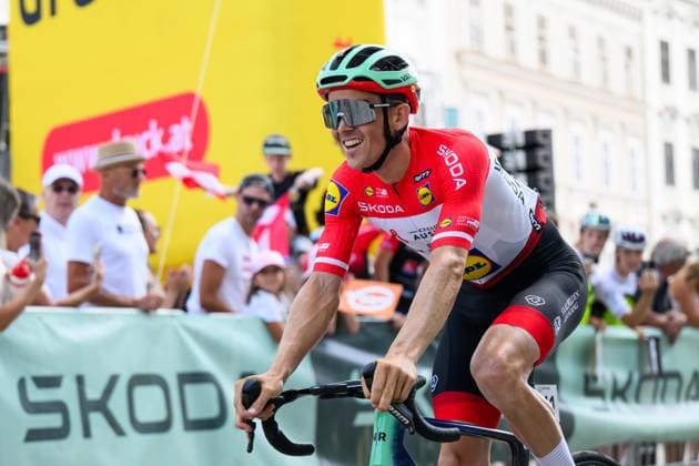 CYCLING - Tour of Austria 2026 STEYR,AUSTRIA,11.JUL.26 - CYCLING - Tour of Austria, stage 4, Steyr - Steyr. Image shows Gregor Muehlberger (AUT AUSTRIA).  GEPAxpictures xChristianxMoser