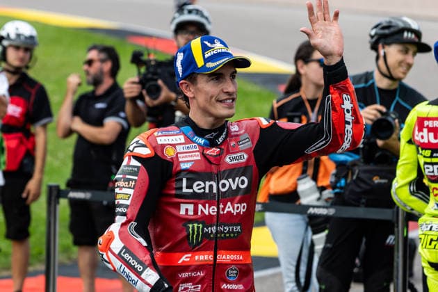 GER, Großer Preis von Deutschland, MotoGP. 11. Lauf, FIM Motorrad-Weltmeisterschaft. 11.07.2026, Sachsenring, Hohenstein-Ernstthal, GER, Großer Preis von Deutschland, MotoGP. 11. Lauf, FIM Motorrad-Weltmeisterschaft. Sprintsieger 93, Marc Marquez, Ducati Lenovo Team Â Foto: Alexander Trienitz Hohenstein-Ernstthal Sachsenring Sachsen Deutschland *** GER, German Grand Prix, MotoGP Round 11, FIM Motorcycle World Championship, July 11, 2026, Sachsenring, Hohenstein Ernstthal, GER, German Grand Prix, MotoGP Round 11, FIM Motorcycle World Championship Sprint Winner 93, Marc Marquez, Ducati Lenovo Team. Photo by Alexander Trienitz, Hohenstein Ernstthal, Sachsenring, Saxony, Germany