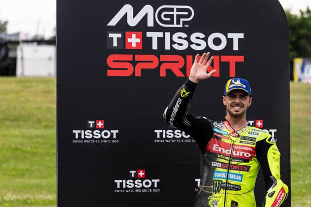 GER, Großer Preis von Deutschland, MotoGP. 11. Lauf, FIM Motorrad-Weltmeisterschaft. 11.07.2026, Sachsenring, Hohenstein-Ernstthal, GER, Großer Preis von Deutschland, MotoGP. 11. Lauf, FIM Motorrad-Weltmeisterschaft. 3. Platz im Sprintrennen, 49, Fabio Di Giannantonio, Pertamina Enduro VR46 Racing Team Â Foto: Alexander Trienitz Hohenstein-Ernstthal Sachsenring Sachsen Deutschland *** GER, German Grand Prix, MotoGP Round 11, FIM Motorcycle World Championship, July 11, 2026, Sachsenring, Hohenstein Ernstthal, GER, German Grand Prix, MotoGP Round 11, FIM Motorcycle World Championship, 3rd place in the sprint race, 49, Fabio Di Giannantonio, Pertamina Enduro VR46 Racing Team. Photo by Alexander Trienitz, Hohenstein Ernstthal, Sachsenring, Saxony, Germany