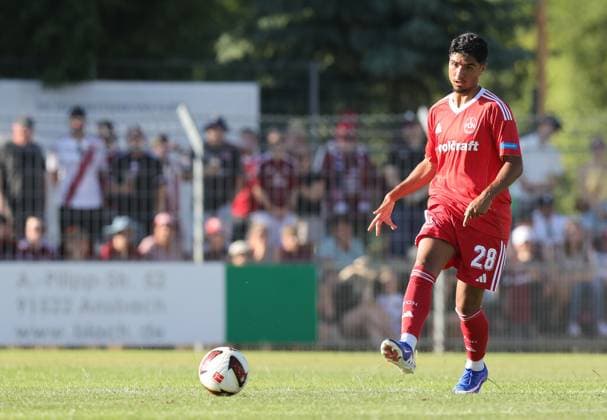 11.07.2026 - Fussball - Saison 2026 2027 - Testspiel Freundschaftsspiel Vorbereitungsspiel: SpVgg Ansbach 09 - 1. FC Nürnberg Nuernberg FCN ( Club ) - Sportfoto Zink DaMa - xdaxmax - Can Yahya Moustfa (28, 1. FC Nürnberg FCN ) *** July 11, 2026 Soccer Season 2026–2027 Exhibition Match Friendly Match Preseason Match SpVgg Ansbach 09 vs. 1 FC Nürnberg Nuremberg FCN Club Sports Photo Zink DaMa xdaxmax Can Yahya Moustfa 28, 1 FC Nürnberg FCN