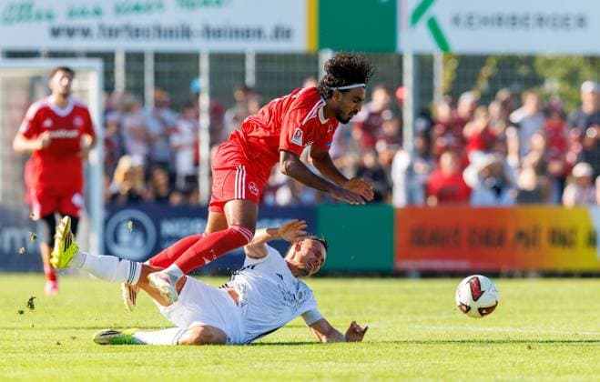 11.07.2026 - Fussball - Saison 2026 2027 - Testspiel Freundschaftsspiel Vorbereitungsspiel: SpVgg Ansbach 09 - 1. FC Nürnberg Nuernberg FCN ( Club ) - Sportfoto Zink DaMa - xdaxmax - Rayan Ghrieb (7, 1. FC Nürnberg FCN ) Tobias Dietrich (6, SpVgg Ansbach ) *** July 11, 2026 Soccer Season 2026–2027 Exhibition Match Friendly Match Preseason Match SpVgg Ansbach 09 vs. 1 FC Nürnberg (Nürnberg FCN) Club Sports Photo Zink DaMa xdaxmax Rayan Ghrieb 7, 1 FC Nürnberg FCN Tobias Dietrich 6, SpVgg Ansbach