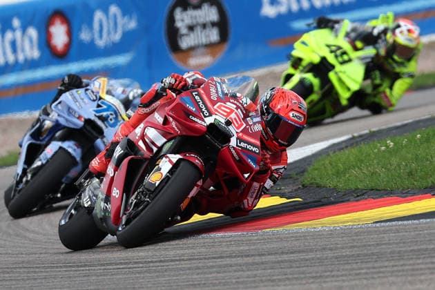 Hohenstein-Ernstthal, 11.07.26: Motorrad Grand Prix Deutschland 2026, Sachsenring. Marc Marquez (ESP) vom Ducati Lenovo Team faehrt im MotoGP Rennen auf der Strecke. Motorrad Grand Prix Germany 2025 *** Hohenstein Ernstthal, July 11, 2026 German Motorcycle Grand Prix, Sachsenring: Marc Marquez (ESP) of the Ducati Lenovo Team races in the MotoGP race at the 2025 German Motorcycle Grand Prix circuit