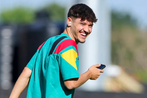 Rafael Pinto Pedrosa (Germany) lacht, UEFA European Under-19 Championship 2026 Final, Spain v Germany, Racecourse Ground am 11. July 2026 in Wrexham, Vereinigtes Königreich. (Foto von Marco Steinbrenner DeFodi Images) Rafael Pinto Pedrosa (Germany) smiles, UEFA European Under-19 Championship 2026 Final, Spain v Germany, Racecourse Ground, July 11, 2026 in Wrexham, United Kingdom. (Photo by Marco Steinbrenner DeFodi Images) - *** Rafael Pinto Pedrosa (Germany) smiles, 2026 UEFA European Under-19 Championship Final, Spain vs. Germany, Racecourse Ground on July 11, 2026, in Wrexham, United Kingdom Photo by Marco Steinbrenner DeFodi Images Rafael Pinto Pedrosa of Germany smiles, UEFA European Under-19 Championship 2026 Final, Spain vs. Germany, Racecourse Ground, July 11, 2026, in Wrexham, United Kingdom. Photo by Marco Steinbrenner, DeFodi Images