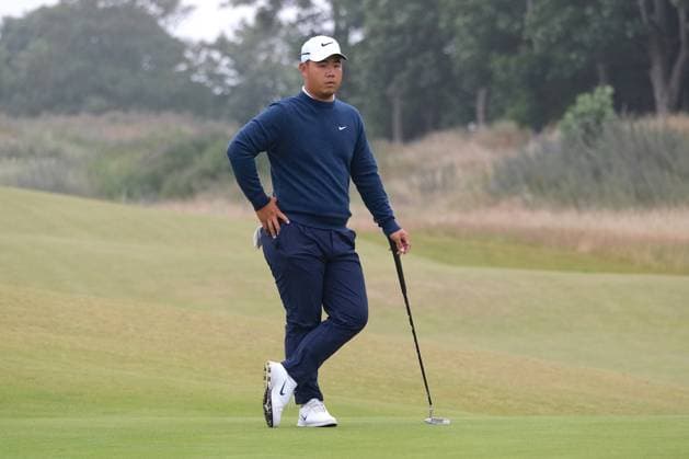 UK: The Genesis Scottish Open at The Renaissance Club, North Berwick, Scotland on 11 July 2026: Pictured: Tom Kim (South Korea) on the 1st green during the third round of the Genesis Scottish Open Championship 2026 North Berwick The Renaissance Club Scotland Scotland Copyright: xAlexxToddx