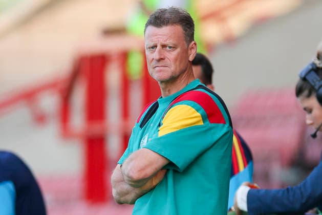 Trainer Christian Woerns (Germany) schaut enttaeuscht, UEFA European Under-19 Championship 2026 Final, Spain v Germany, Racecourse Ground am 11. July 2026 in Wrexham, Vereinigtes Königreich. (Foto von Marco Steinbrenner DeFodi Images) Trainer Christian Woerns (Germany) looks dejected, UEFA European Under-19 Championship 2026 Final, Spain v Germany, Racecourse Ground, July 11, 2026 in Wrexham, United Kingdom. (Photo by Marco Steinbrenner DeFodi Images) - *** Coach Christian Woerns of Germany looks disappointed, 2026 UEFA European Under-19 Championship Final, Spain vs. Germany, Racecourse Ground on July 11, 2026, in Wrexham, United Kingdom. Photo by Marco Steinbrenner, DeFodi Images. Coach Christian Woerns of Germany looks dejected, UEFA European Under-19 Championship 2026 Final, Spain vs. Germany, Racecourse Ground, July 11, 2026, in Wrexham, United Kingdom. Photo by Marco Steinbrenner, DeFodi Images
