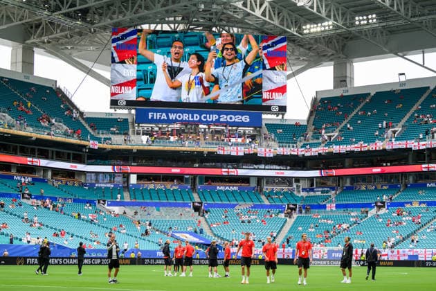 260711 Players of Norway ahead of the FIFA World Cup, WM, Weltmeisterschaft, Fussball 2026 quarter-final football match between Norway and England on July 11, 2026 in Miami. Photo: Jon Olav Nesvold BILDBYRAN COP 217 VG0992 bbeng fotboll football soccer fotball vm fotbolls-vm fotball-vm fotbolls-vm 2026 fifa world cup 2026 kvartfinale kvartsfinal quarterfinal quarter-final england norge norway *** July 11, 2026: Norwegian players ahead of the 2026 FIFA World Cup quarterfinal soccer match between Norway and England on July 11, 2026 in Miami. Photo by Jon Olav Nesvold, BILDBYRAN COP 217 VG0992 bbeng soccer football fotball World Cup soccer World Cup 2026 FIFA World Cup 2026 quarterfinal quarterfinal quarter final England Norway  Copyright: JONxOLAVxNESVOLD BB260711JE020