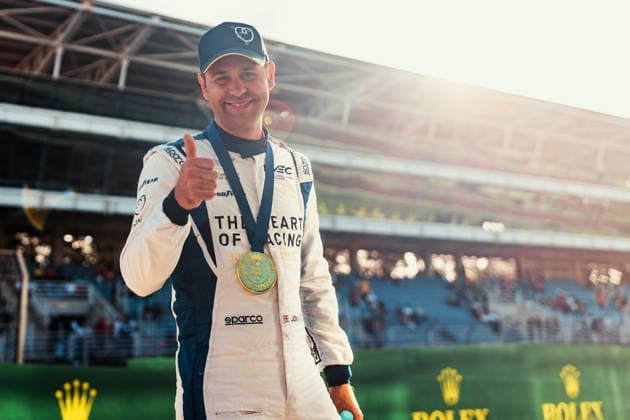 FIA WEC - 6 HOURS OF SAO PAULO 2026 23 ADAM Jonny (gbr), PAUWELLS Kobe (bel), NEWELL Gray (usa), Heart of Racing Team, Aston Martin Vantage AMR GT3 Evo 23, LM GT3, Celebration, pole position, during the 6 Hours of Sao Paulo 2026, 4th round of the 2026 FIA World Endurance Championship, from July 10 to 12, 2026 on the Interlagos Circuit in Sao Paulo, Brazil -  Copyright: xAndreaxLorenzinax