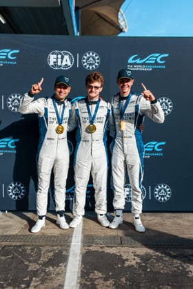 FIA WEC - 6 HOURS OF SAO PAULO 2026 23 ADAM Jonny (gbr), PAUWELLS Kobe (bel), NEWELL Gray (usa), Heart of Racing Team, Aston Martin Vantage AMR GT3 Evo 23, LM GT3, Celebration, pole position, during the 6 Hours of Sao Paulo 2026, 4th round of the 2026 FIA World Endurance Championship, from July 10 to 12, 2026 on the Interlagos Circuit in Sao Paulo, Brazil -  Copyright: xAndreaxLorenzinax