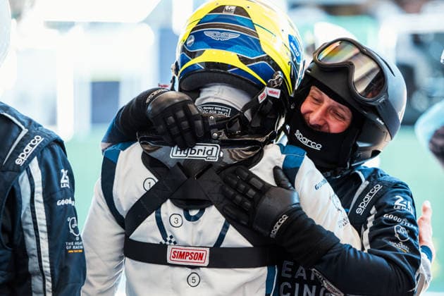 FIA WEC - 6 HOURS OF SAO PAULO 2026 PAUWELLS Kobe (bel), Heart of Racing Team, Aston Martin Vantage AMR GT3 Evo 23, LM GT3, portrait, celebration, pole position during the 6 Hours of Sao Paulo 2026, 4th round of the 2026 FIA World Endurance Championship, from July 10 to 12, 2026 on the Interlagos Circuit in Sao Paulo, Brazil -  Copyright: xAndreaxLorenzinax