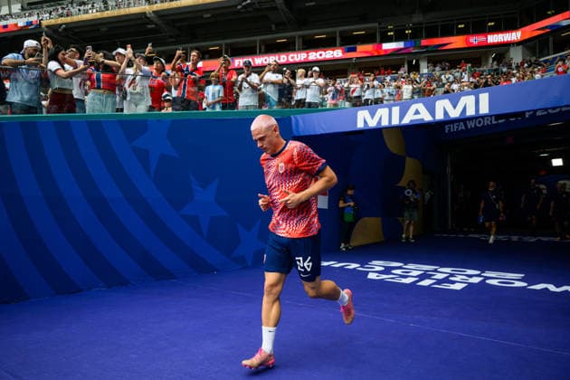 260711 Julian Ryerson of Norway ahead of the FIFA World Cup, WM, Weltmeisterschaft, Fussball 2026 quarter-final football match between Norway and England on July 11, 2026 in Miami. Photo: Jon Olav Nesvold BILDBYRAN COP 217 VG0992 bbeng fotboll football soccer fotball vm fotbolls-vm fotball-vm fotbolls-vm 2026 fifa world cup 2026 kvartfinale kvartsfinal quarterfinal quarter-final england norge norway *** July 11, 2026: Julian Ryerson of Norway ahead of the 2026 FIFA World Cup quarterfinal soccer match between Norway and England on July 11, 2026 in Miami. Photo by Jon Olav Nesvold, BILDBYRAN COP 217 VG0992 bbeng soccer football fotball World Cup soccer World Cup 2026 FIFA World Cup 2026 quarterfinal quarterfinal quarter final England Norway  Copyright: JONxOLAVxNESVOLD BB260711JE022