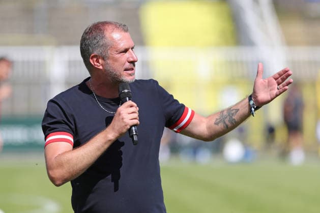 Friendly Match 1: FC Lok Leipzig vs. Hertha BSC Berlin, July 11, 2026 – Farewell to championship-winning coach Jochen Seitz; Soccer, 2026–2027 preseason, Friendly Match: 1. FC Lok Leipzig (Regionalliga Nordost) vs. Hertha BSC Berlin (2. Bundesliga) on July 11, 2026, at Bruno Plache Stadium, Leipzig Copyright: xBEAUTIFULxSPORTS JanxKaeferx