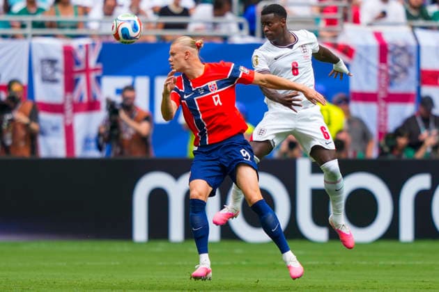 Fotball-VM 2026: Norge - England Miami Gardens, Florida , USA 20260711. Erling Braut Haaland under kvartfinalen i fotball-VM 2026 mellom Norge og England pa Miami stadion. Foto: Fredrik Varfjell NTB Miami Gardens, Florida USA EDITORIAL USE ONLY. RESTRICTED USE FOR BETTING COMPANIES Ref:_SPO0zDqtD-6CM8.jpg *** 2026 World Cup: Norway vs. England, Miami Gardens, Florida, USA 20260711 Erling Braut Haaland during the quarterfinal match of the 2026 FIFA World Cup between Norway and England at Miami Stadium. Photo: Fredrik Varfjell, NTB, Miami Gardens, Florida, USA. EDITORIAL USE ONLY. RESTRICTED USE FOR BETTING COMPANIES  Copyright: xFredrikxVarfjellx xNTBx