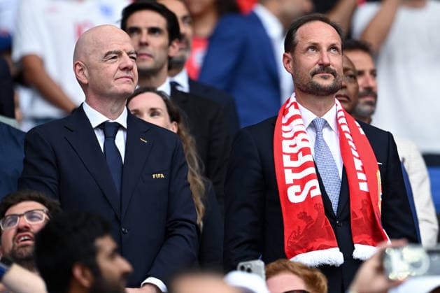 Mg Miami (Stati Uniti) 11 07 2026 - Mondiali di Calcio 2026 Norvegia-Inghilterra foto Matteo Gribaudi Image nella foto: Gianni Infantino-Crown Prince Haakon 
