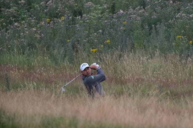 UK: The Genesis Scottish Open at The Renaissance Club, North Berwick, Scotland on 11 July 2026: Pictured: Min Woo Lee (Australia) in the rough on the 1st fairway during the third round of the Genesis Scottish Open Championship 2026 North Berwick The Renaissance Club Scotland Scotland Copyright: xAlexxToddx