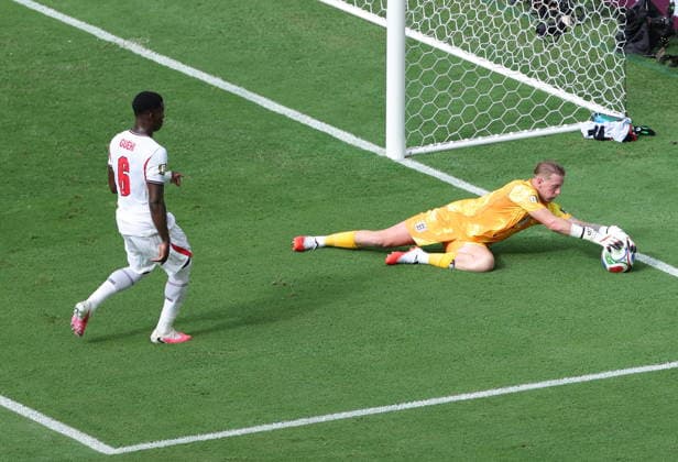 FIFA World Cup, WM, Weltmeisterschaft, Fussball 2026 quarterfinals - Norway vs England Goalkeeper Jordan Pickford of England in action during the FIFA World Cup 2026 quarterfinals match Norway against England, in Miami, USA, 11 July 2026. MIAMI United States  Copyright: xCRISTOBALxHERRERA-ULASHKEVICHx