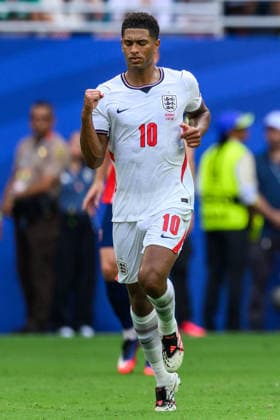 260711 Jude Bellingham of England celebrates after scoring 1-1 during the FIFA World Cup, WM, Weltmeisterschaft, Fussball 2026 quarter-final football match between Norway and England on July 11, 2026 in Miami. Photo: Jon Olav Nesvold BILDBYRAN COP 217 VG0992 bbeng fotboll football soccer fotball vm fotbolls-vm fotball-vm fotbolls-vm 2026 fifa world cup 2026 kvartfinale kvartsfinal quarterfinal quarter-final england norge norway jubel *** July 11, 2026: Jude Bellingham of England celebrates after scoring the 1-1 goal during the 2026 FIFA World Cup quarterfinal soccer match between Norway and England on July 11, 2026 in Miami. Photo by Jon Olav Nesvold. BILDBYRAN COP 217 VG0992 bbeng soccer football fotball World Cup soccer World Cup 2026 FIFA World Cup 2026 quarterfinal quarterfinal quarter final England Norway celebration  Copyright: JONxOLAVxNESVOLD BB260711JE080