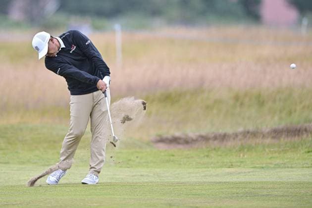 Scottish Open Day Three Kurt Kitayama plays his second shot on hole 18 on Day Three of the Genesis Scottish Open 2026 at The Renaissance Club, North Berwick 11 07 2026 UK Newspapers OUT Copyright: xJamiexJohnstonx FIL-23616-0165