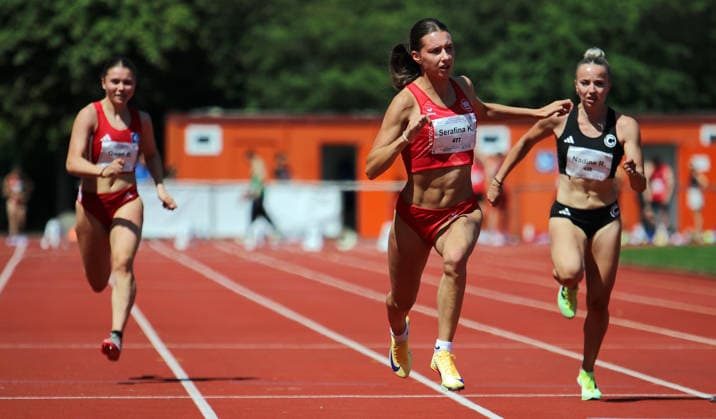 Norddeutsche Leichtathletik-Meisterschaften in Bremen: Serafina Kempf (LG Wilhelmshaven) im Halbfinale über 100 Meter. *** North German Track and Field Championships in Bremen: Serafina Kempf of LG Wilhelmshaven Advances to the 100-Meter Semifinals