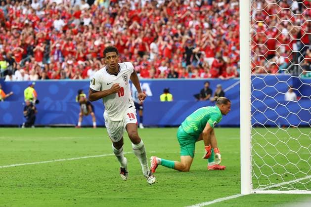 Jude Bellingham scores for England to make it 2-1 England v Norway, 2026 FIFA World Cup, WM, Weltmeisterschaft, Fussball Quarter-final, Football, Miami Stadium, Miami, Florida, USA - 11 Jul 2026Miami Miami Stadium Florida (FL) United States of America  Copyright: xMichaelxZemanek Shutterstockx 16986212ci