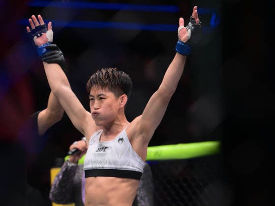 July 11, 2026, Las Vegas, Nevada, USA: WANG CONG defeated TRACY CORTEZ by unanimous decision (29-27, 29-27, 29-27) during UFC 329 at the T-Mobile Arena in Las Vegas. UFC 329: Wang Cong Defeated Tracy Cortez By Unanimous Decision  - ZUMAo117 20260711_zsp_o117_038 Copyright: xMikaelxOnax