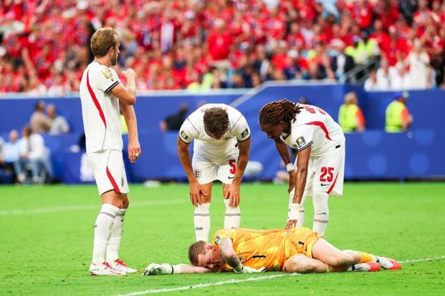 RECORD DATE NOT STATED FIFA World Cup, WM, Weltmeisterschaft, Fussball 2026 - Quarterfinals - Norway v England Jordan Pickford Goalkeeper of England during the FIFA World Cup quarterfinal match between Norway and England, at Miami Stadium, in Florida, United States, on Saturday, July 11, 2026.(Foto: William Volcov Brazil Photo Press IMAGO) Sports Miami FL United States Copyright: xWILLIAMxVOLCOVx