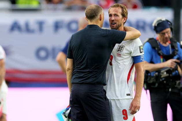 Norway v England: Quarter Final - FIFA World Cup, WM, Weltmeisterschaft, Fussball 2026 Thomas Tuchel, Head coach of England and Harry Kane of England celebrate after winning the FIFA World Cup 2026 Quarter Final match between Norway and England at Miami Stadium on July 11, 2026 in Miami Gardens, United States. Miami Gardens Miami Stadium FL United States Copyright: xAllstarxPicturexLibraryxLtdx