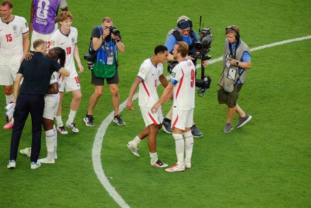 2026 FIFA World Cup, WM, Weltmeisterschaft, Fussball Quarter Final England v Norway Miami Stadium, Miami 11.07.2026 Harry Kane of England and Jude Bellingham of England 2026 FIFA World Cup Quarter Final England v Norway Miami Stadium, Miami 11.07.2026 Photograph By Marc Aspland The Times  Copyright: xMarcxAsplandx NINTCHDBPICT001094802653