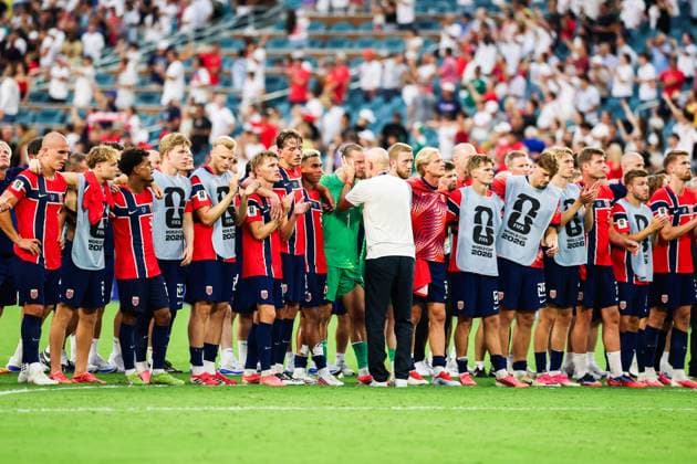 RECORD DATE NOT STATED FIFA World Cup, WM, Weltmeisterschaft, Fussball 2026 - Quarterfinals - Norway v England Norway players react after their 2 1 defeat to England in the FIFA World Cup quarterfinals at Miami Stadium, in Florida, United States, on Saturday, July 11, 2026.(Foto: William Volcov Brazil Photo Press IMAGO) Sports Miami FL United States Copyright: xWILLIAMxVOLCOVx