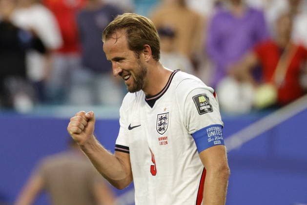 FIFA World Cup, WM, Weltmeisterschaft, Fussball 2026 quarterfinals - Norway vs England Harry Kane of England celebrates winning the FIFA World Cup 2026 quarterfinals match Norway against England, in Miami, Florida, USA, 11 July 2026. MIAMI United States  Copyright: xSHAWNxTHEWx