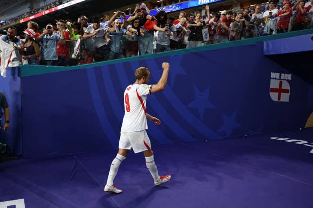 Harry Kane of England celebrates at full time England v Norway, 2026 FIFA World Cup, WM, Weltmeisterschaft, Fussball Quarter-final, Football, Miami Stadium, Miami, Florida, USA - 11 Jul 2026Miami Miami Stadium Florida (FL) United States of America  Copyright: xMichaelxZemanek Shutterstockx 16986212ei