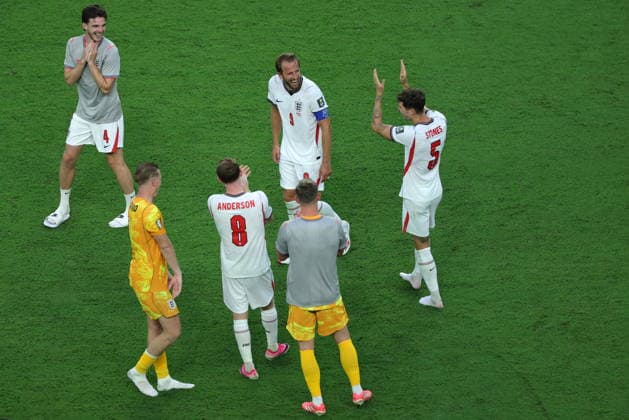 FIFA World Cup, WM, Weltmeisterschaft, Fussball 2026 quarterfinals - Norway vs England Players of England celebrate winning the FIFA World Cup 2026 quarterfinals match Norway against England, in Miami, Florida, USA, 11 July 2026. MIAMI United States  Copyright: xCRISTOBALxHERRERA-ULASHKEVICHx