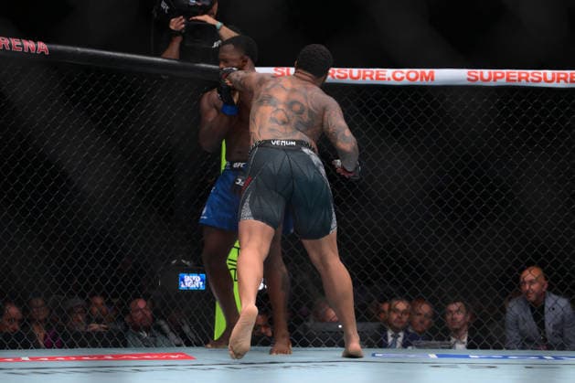 July 11, 2026, Las Vegas, Nevada, USA: GABLE STEVESON defeated ELISHA ELLISON by TKO (strikes) at 2:32 of Round 1.during UFC 329 at the T-Mobile Arena in Las Vegas. UFC 329: Gable Steveson Defeated Elisha Ellison By TKO  - ZUMAo117 20260711_zsp_o117_052 Copyright: xMikaelxOnax