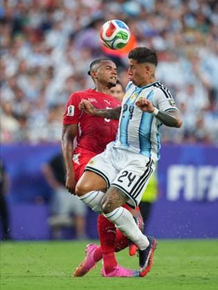 Argentina v Switzerland - FIFA World Cup, WM, Weltmeisterschaft, Fussball 2026 - Quarter Finals KANSAS CITY, UNITED STATES - JULY 11: Enzo Fernandez (24) of Argentina in action during the 2026 FIFA World Cup quarter-final match between Argentina and Switzerland at Arrowhead Stadium in Kansas City, Missouri, US, on July 11, 2026. Ercin Erturk Anadolu Kansas City United States. Editorial use only. Please get in touch for any other usage.  Copyright: x2026xAnadoluxErcinxErturkx
