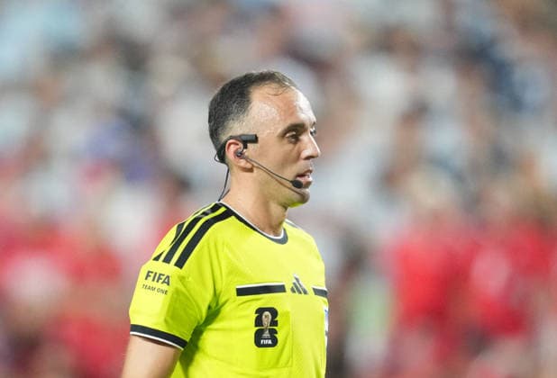 Joao Pinheiro (Portugal) during Argentina and Switzerland, Quarter final FIFA World Cup, WM, Weltmeisterschaft, Fussball 2026, Kansas Stadium, Kansas, USA on July 11, 2026. Thor Wegner DeFodi Images. (Photo by DeFodi Images) - *** Joao Pinheiro of Portugal during the Argentina vs. Switzerland quarterfinal match at the 2026 FIFA World Cup, Kansas Stadium, Kansas, USA, on July 11, 2026. Photo by DeFodi Images (Thor Wegner)