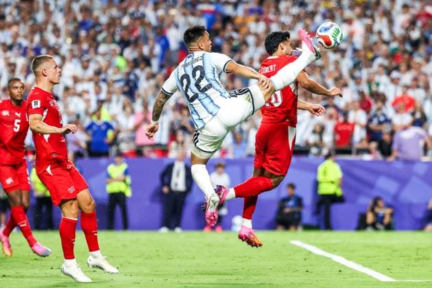RECORD DATE NOT STATED FIFA World Cup, WM, Weltmeisterschaft, Fussball 2026 - Quarterfinals - Argentina v Switzerland Lautaro Martinez player of Argentina during the FIFA World Cup quarterfinal match between Argentina and Switzerland, at Kansas City Stadium, in Missouri, United States, on Saturday, July 11, 2026.(Foto: Vanessa Carvalho Brazil Photo Press IMAGO) Sports Copyright: xVanessaxCarvalhox