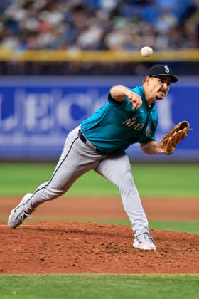 July 11, 2026, St. Petersburg, Florida, USA: Seattle Mariners pitcher Michael Rucker (38) delivers a pitch during an MLB, Baseball Herren, USA game against the Tampa Bay Rays on July 11, 2026 at Tropicana Field. The Rays beat the Mariners 6-1. MLB 2026: Tampa Bay Rays 6 : 1 Seattle Mariners  - ZUMAh180 20260711_zsp_h180_095 Copyright: xKimxHukarix