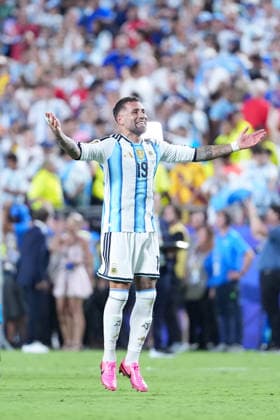 Nicolas Otamendi of Argentina celebrates after winning the FIFA Men’s World Cup 2026 quarter-final football match between Argentina and Switzerland at Kansas City Stadium, in Kansas City on July 11th 2026 (Photo by Alexandra Fechete SPP)  Copyright: xAlexandraxFechete SPPx Sportspressphoto_SPR189754