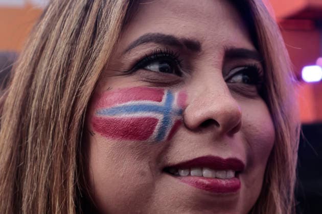 July 11, 2026, Mexico City, Cdmx, Mexico: In a closely contested match between the England and Norway national teams, hundreds of Mexican fansÃ¢â‚¬supporters of the Vikings and their star player Erling HaalandÃ¢â‚¬had to accept the English team s victory; goals from Jude Bellingham knocked the Nordic side out of the 2026 FIFA World Cup, WM, Weltmeisterschaft, Fussball The Mexican fans arrived at the Fan Festival wearing the famous Vikings team jerseys, face paint, and flagsÃ¢â‚¬with some even sporting horned helmetsÃ¢â‚¬and they even performed a rowing motion in Mexico City s ZoÂ³calo. Norway Is Eliminated From The World Cup..  - ZUMAp204 0861356800st Copyright: xJosuexPerezx